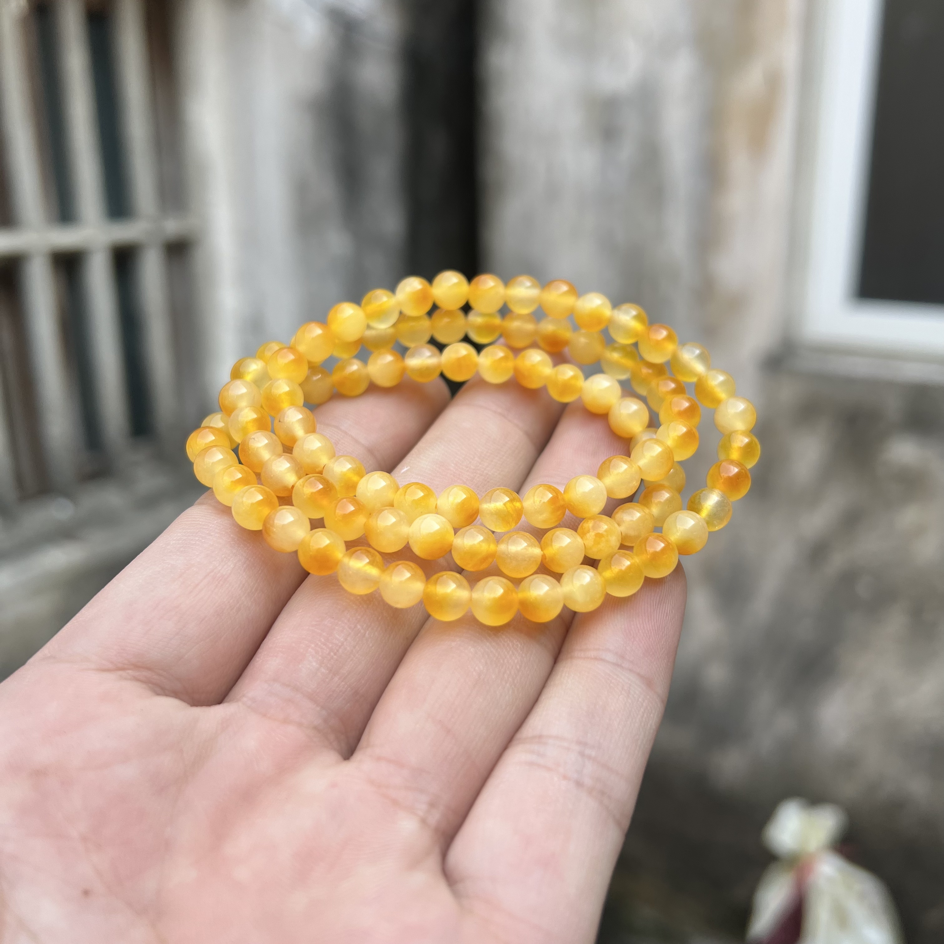 a751精品多圈白花卡6mm手串百搭