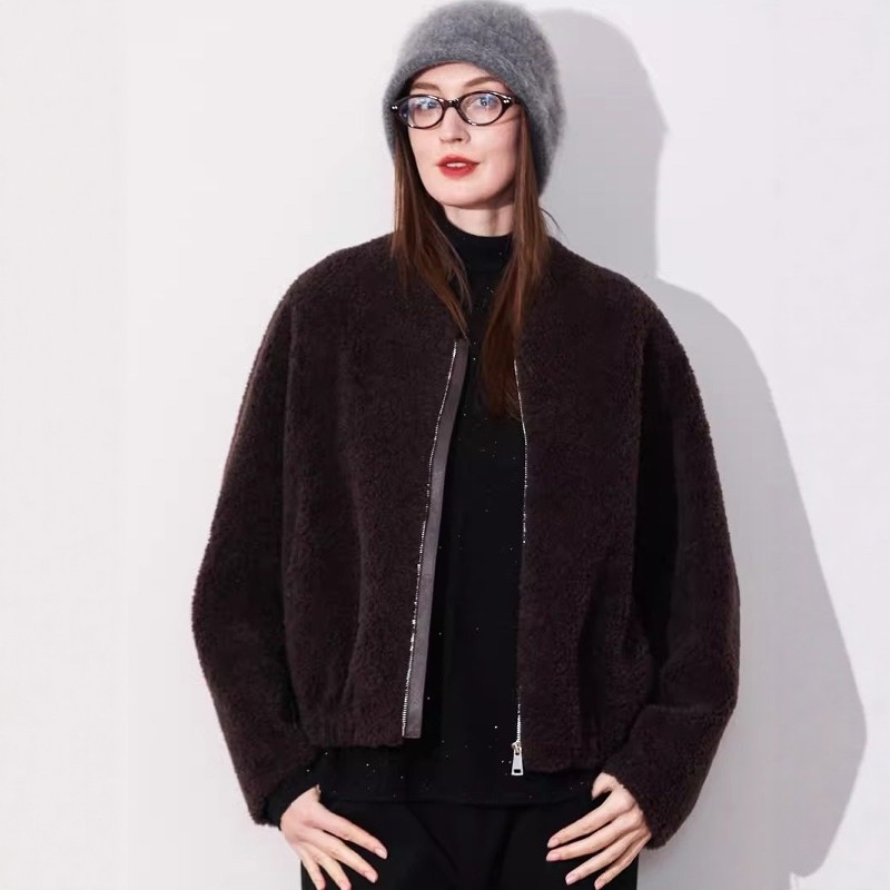 四月初九加大码女装胖MM2025冬 Y毛夹克外套 两色