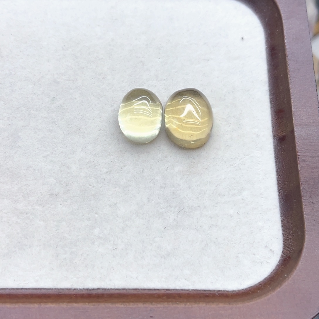 未镶嵌水晶珠宝半成品19 净体！巴西黄水蛋面