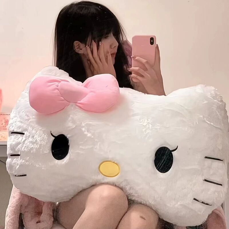 可爱卡通猫咪抱枕凯蒂猫女生睡觉大靠枕床头床上宿舍送学生日DDD