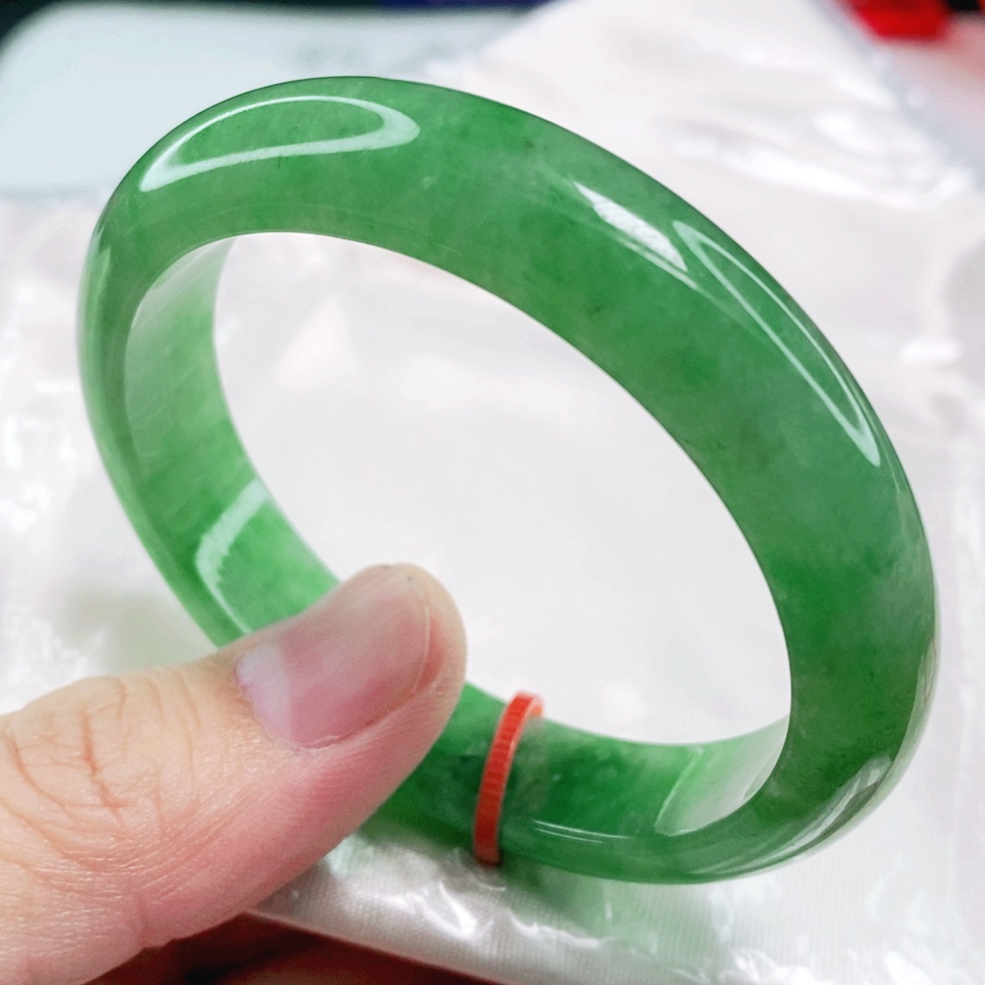 未镶嵌手镯翡翠53圈口贵妃完整