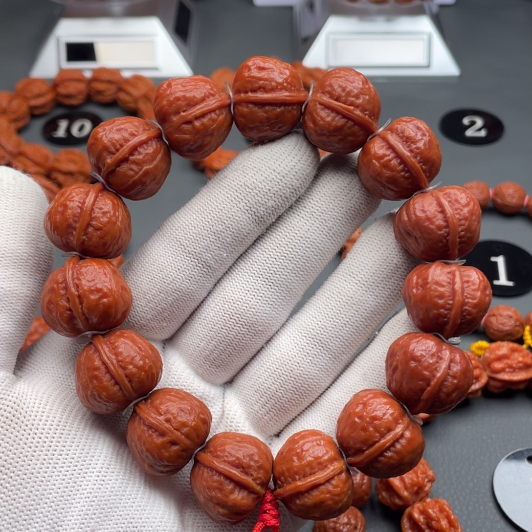 手串文玩核桃野生核桃方墩光头一道筋秋子手持