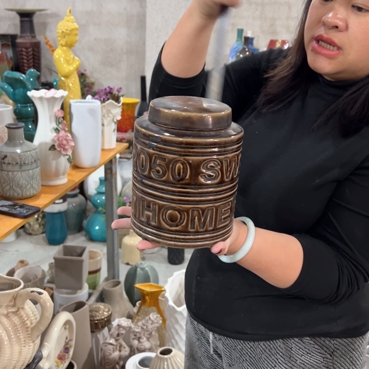 摆件高度17厘米口径8厘米微瑕捡漏