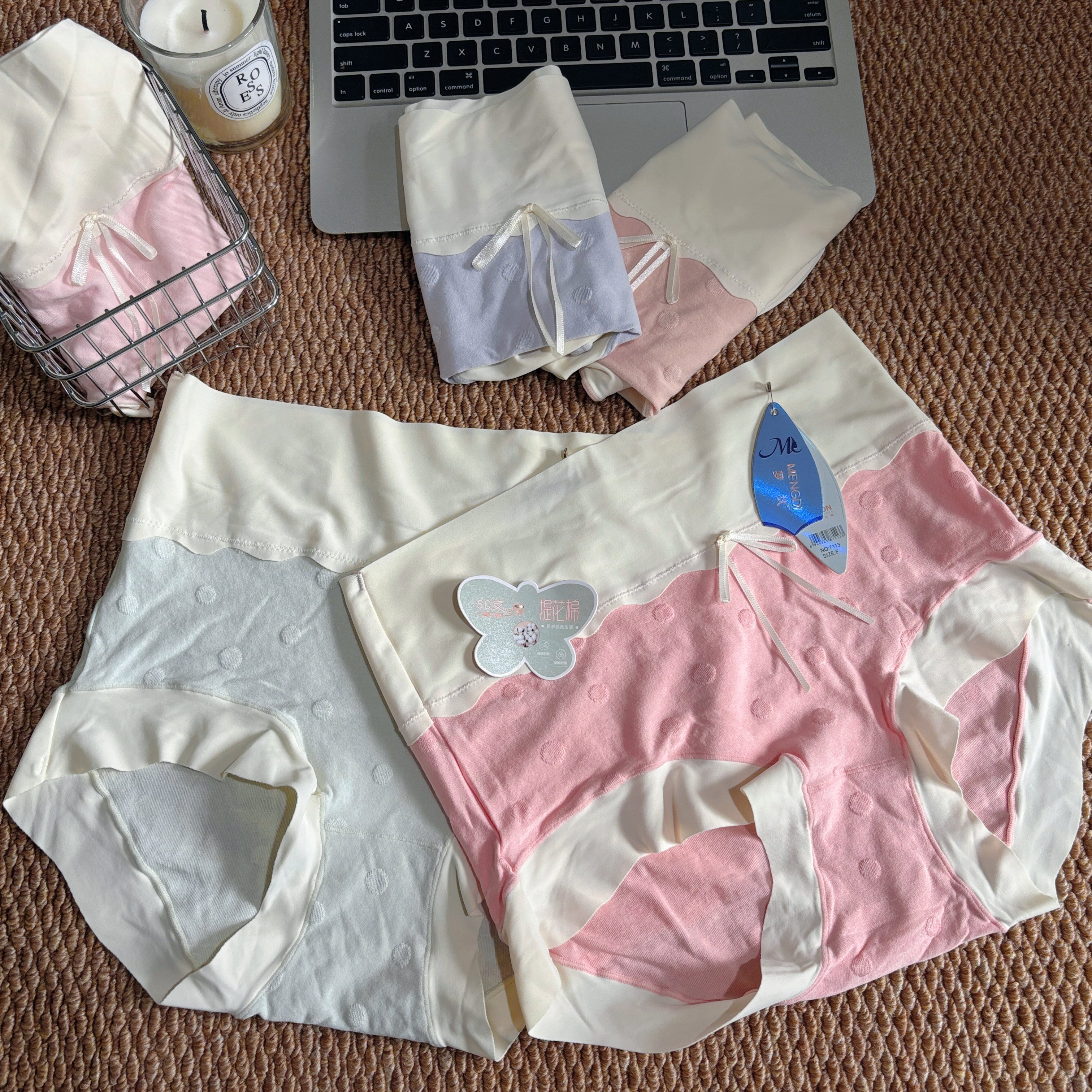 【90-140斤】高腰透气中腰女三角内裤波点内裤底裤少女内裤舒适女潮