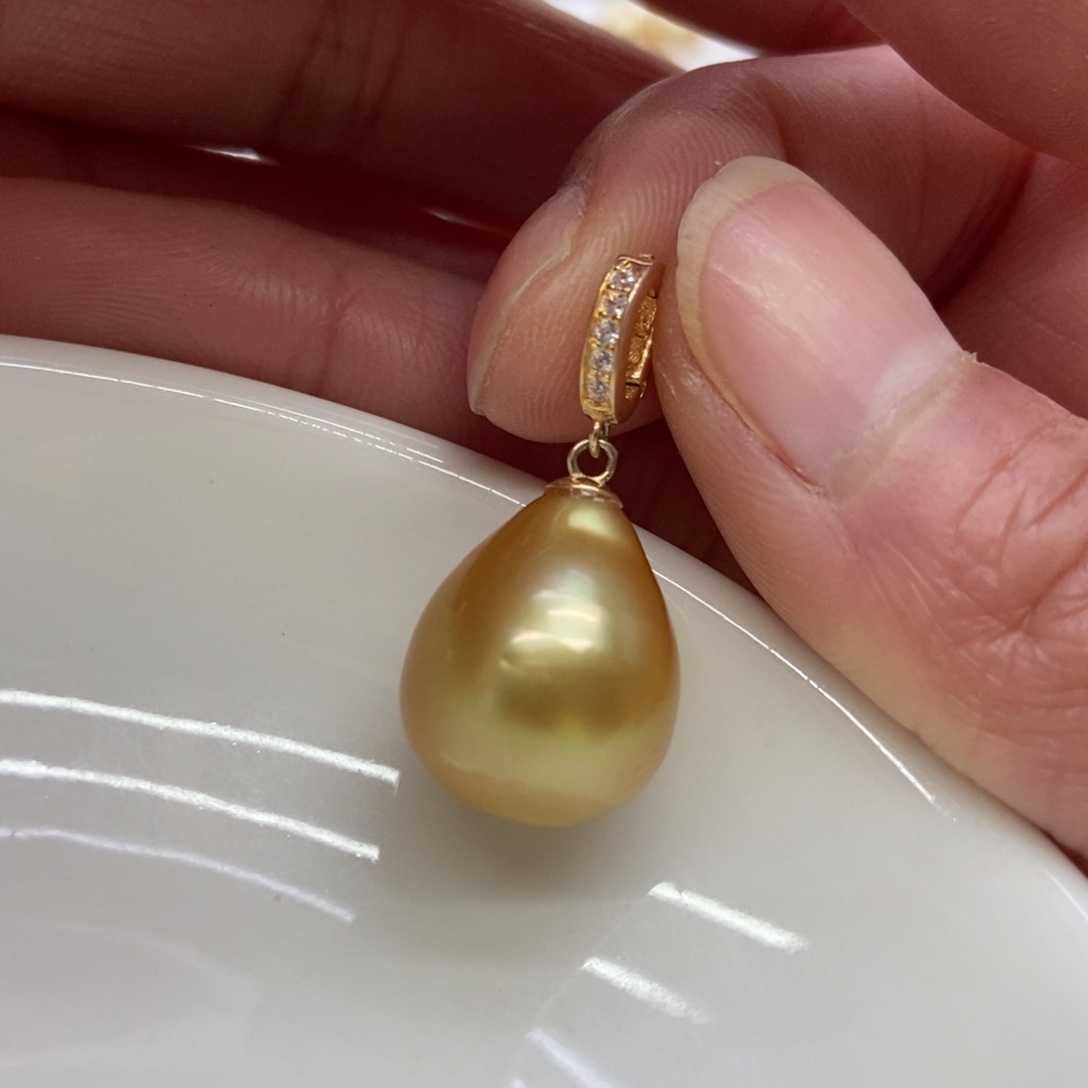 海水珍珠吊坠(不含链)银S925镶嵌