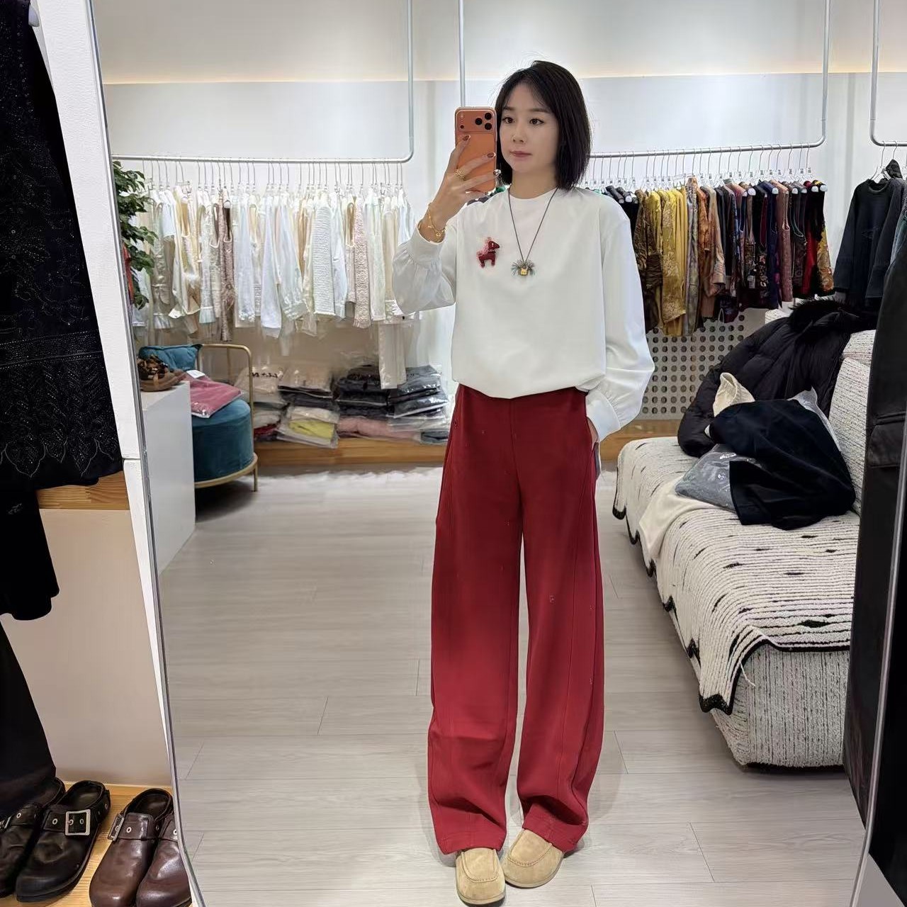 俊俊家 三色阔腿卫裤