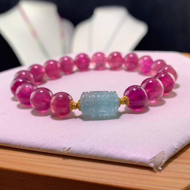 双色碧玺手链未镶嵌