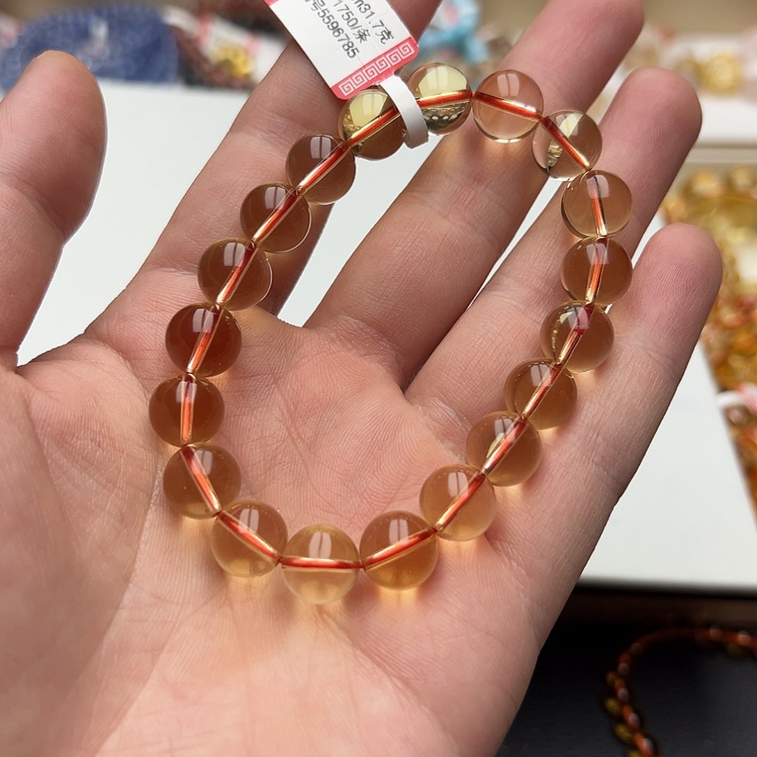 未镶嵌手链黄晶天然巴西纯净10.8黄水晶