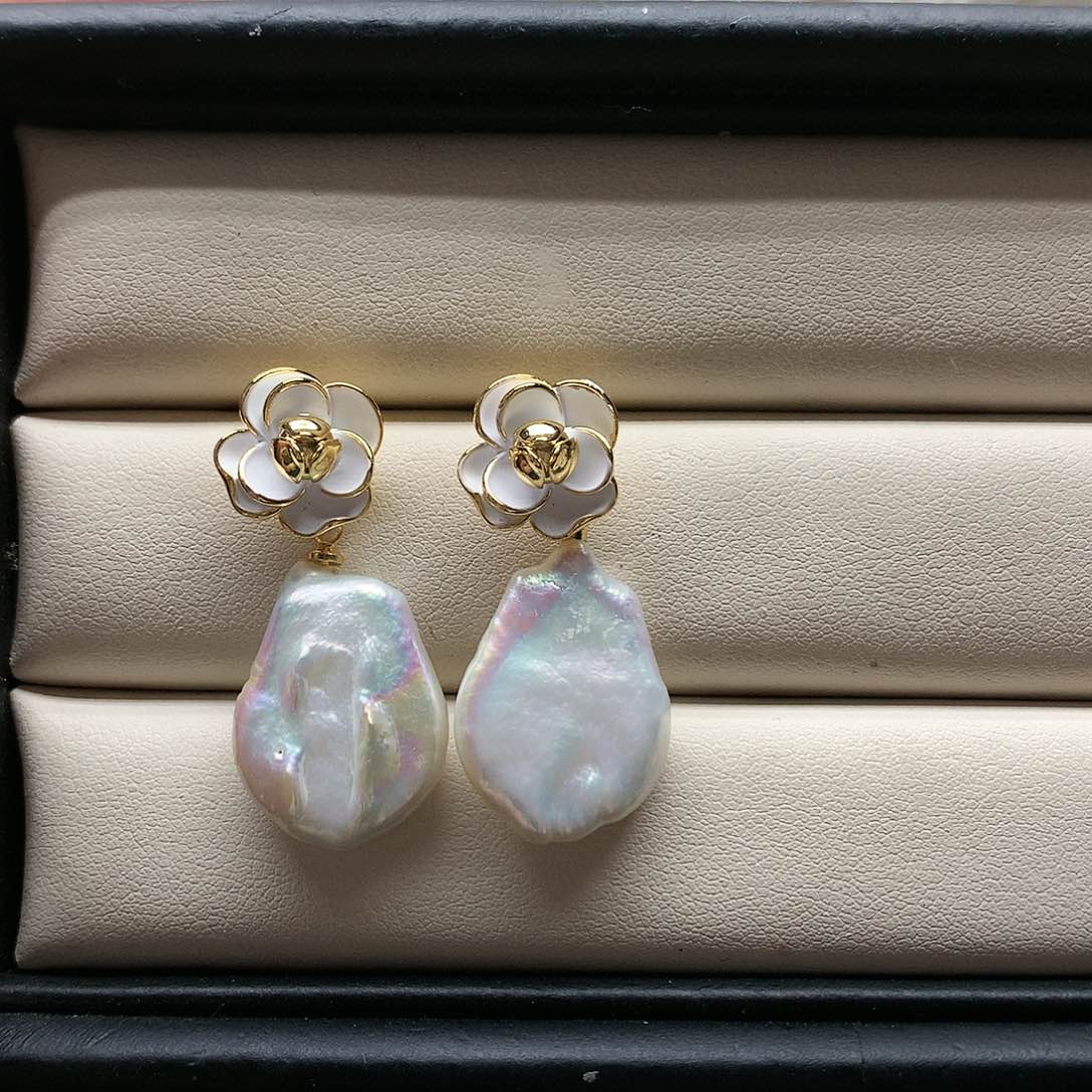 未镶嵌淡水珍珠耳饰