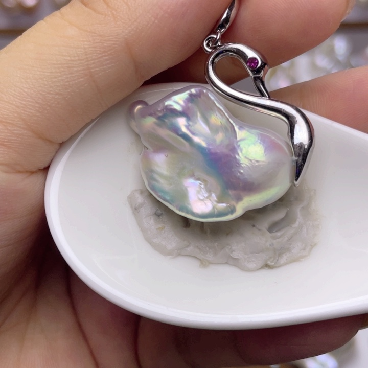 颈饰合金淡水珍珠