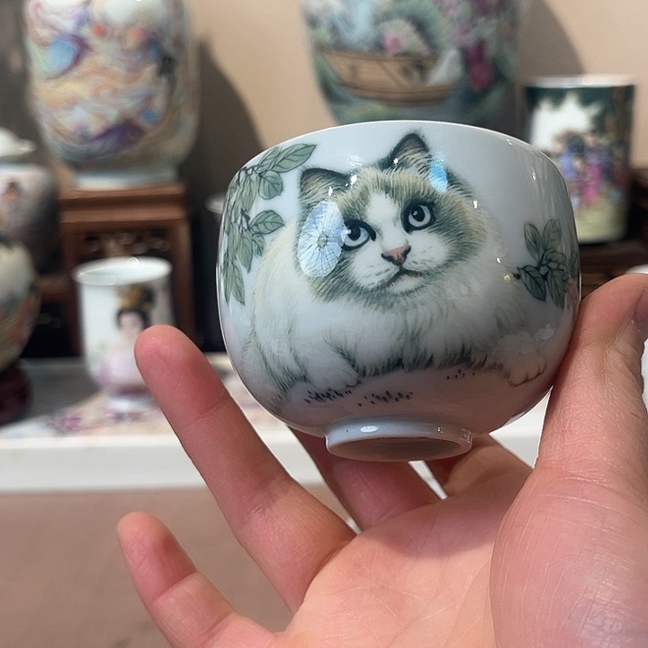 手工手绘的作品猫