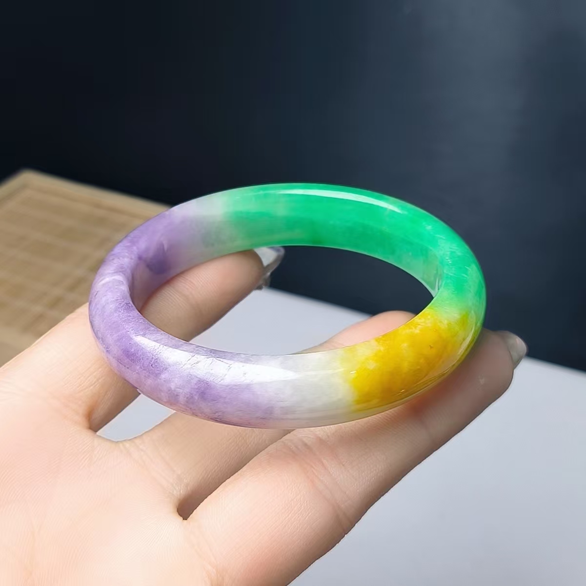 三色福禄常精美雕刻气质三彩男女同款百搭精致奇石