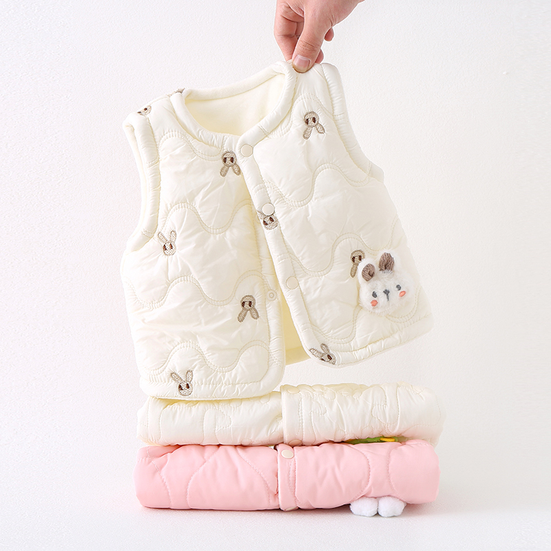 婴儿马甲背心春秋冬装男女宝宝衣服洋气夹棉外穿加绒马夹春秋冬季