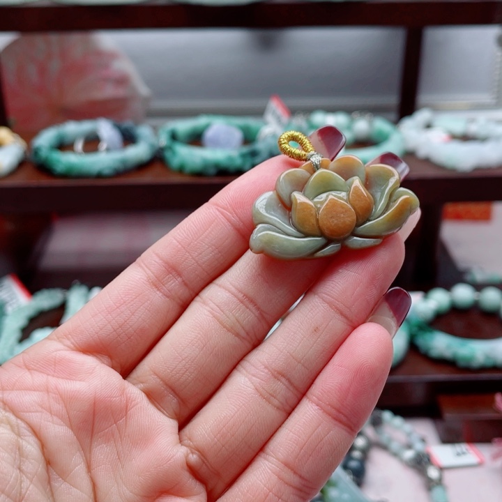 翡翠散珠吊坠0003