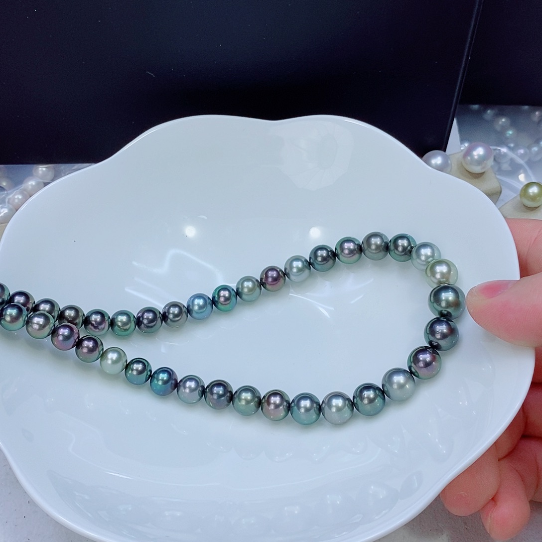 海水珍珠银S925镶嵌颈饰