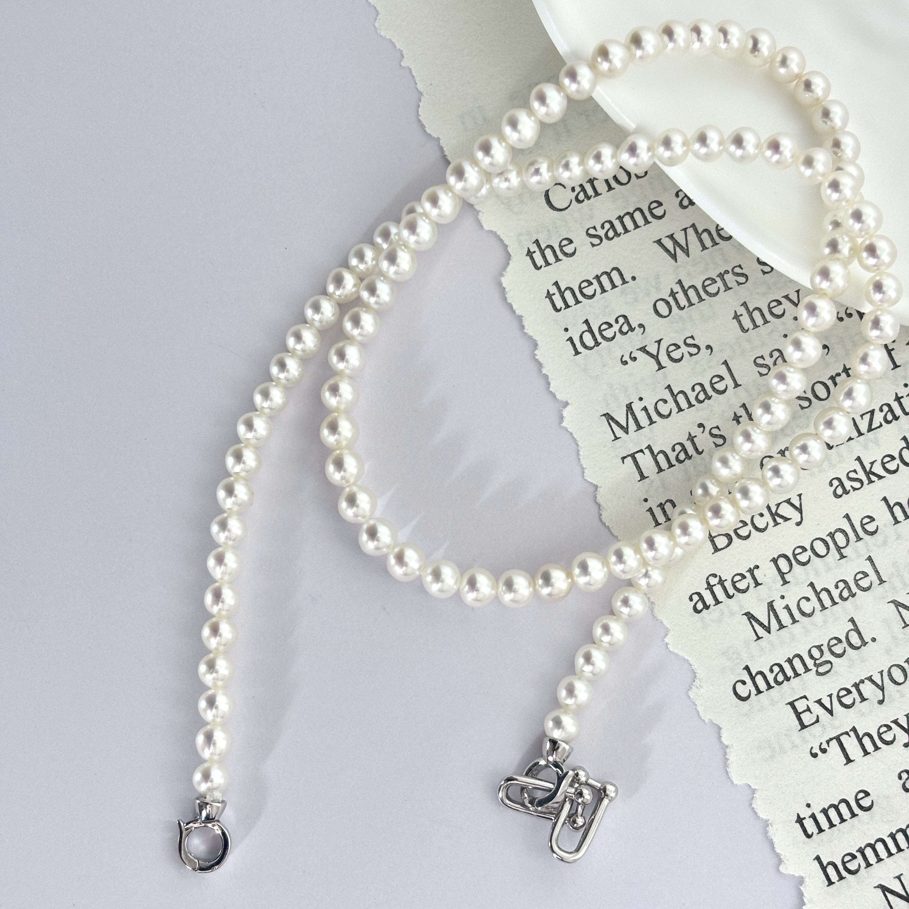 《小霖珍珠》天然淡水无核珍珠项链满串4-4.5mm