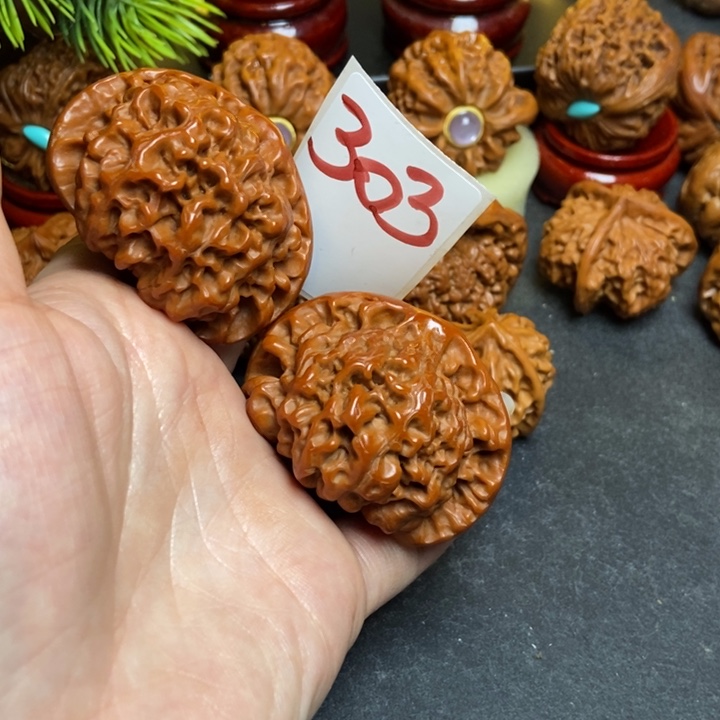 文玩核桃把件49官帽303