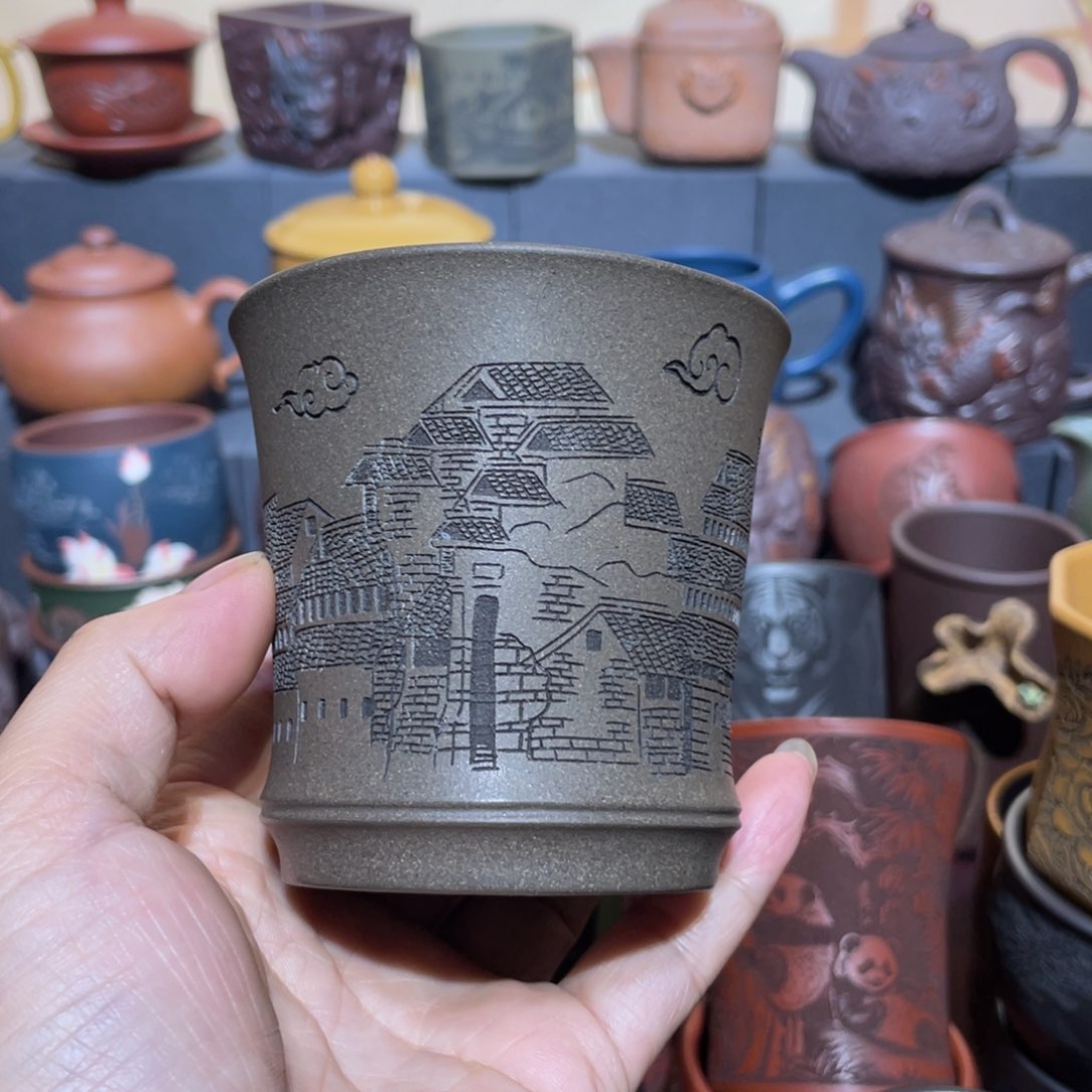 原矿紫砂手工主人杯