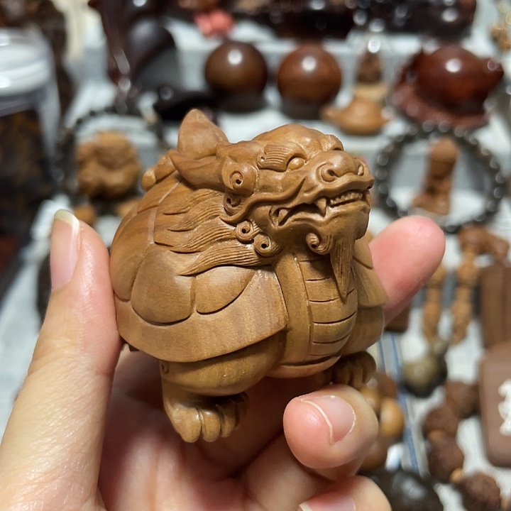 穿***猫其他檀香木龙龟手工高货保真印度迈索尔老山檀香