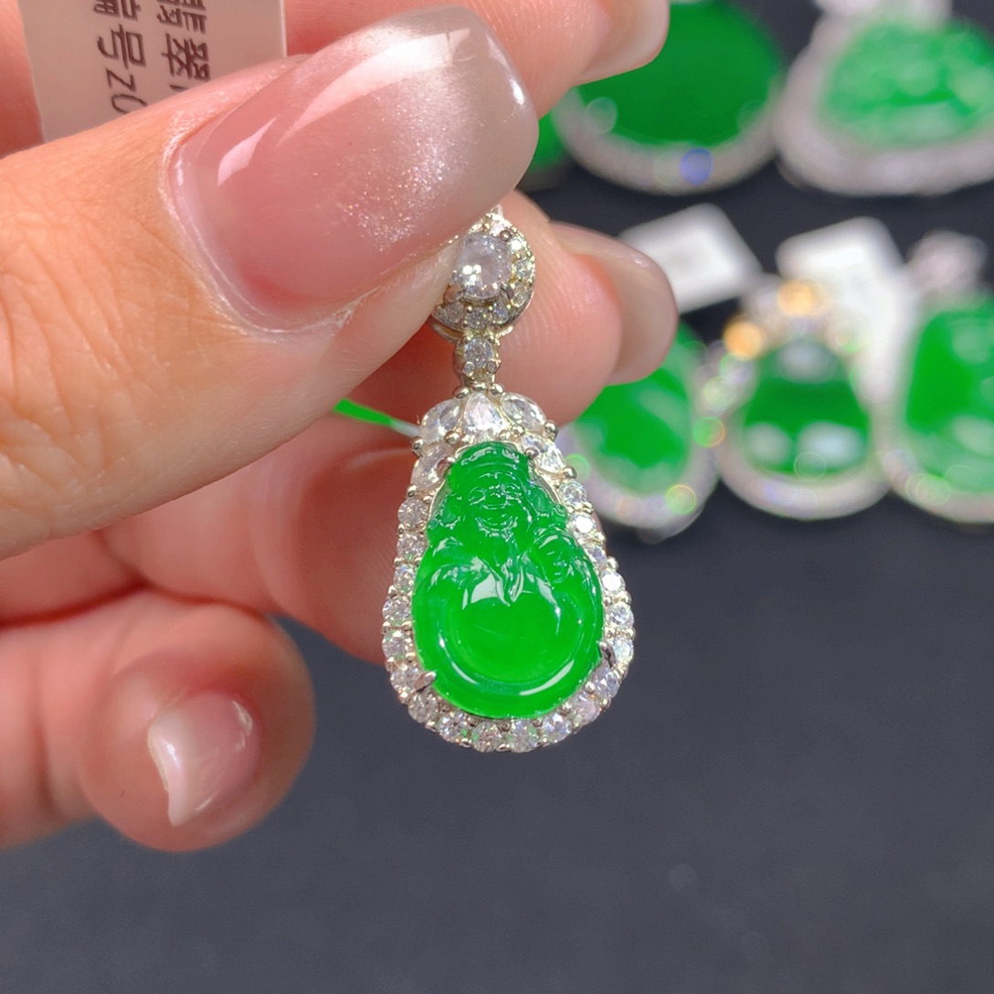 翡翠颈饰银S925镶嵌11111111111