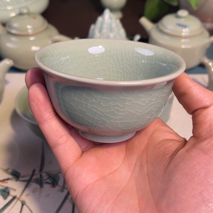 芳***茶杯子瓷青鸾汝瓷汝州发货5