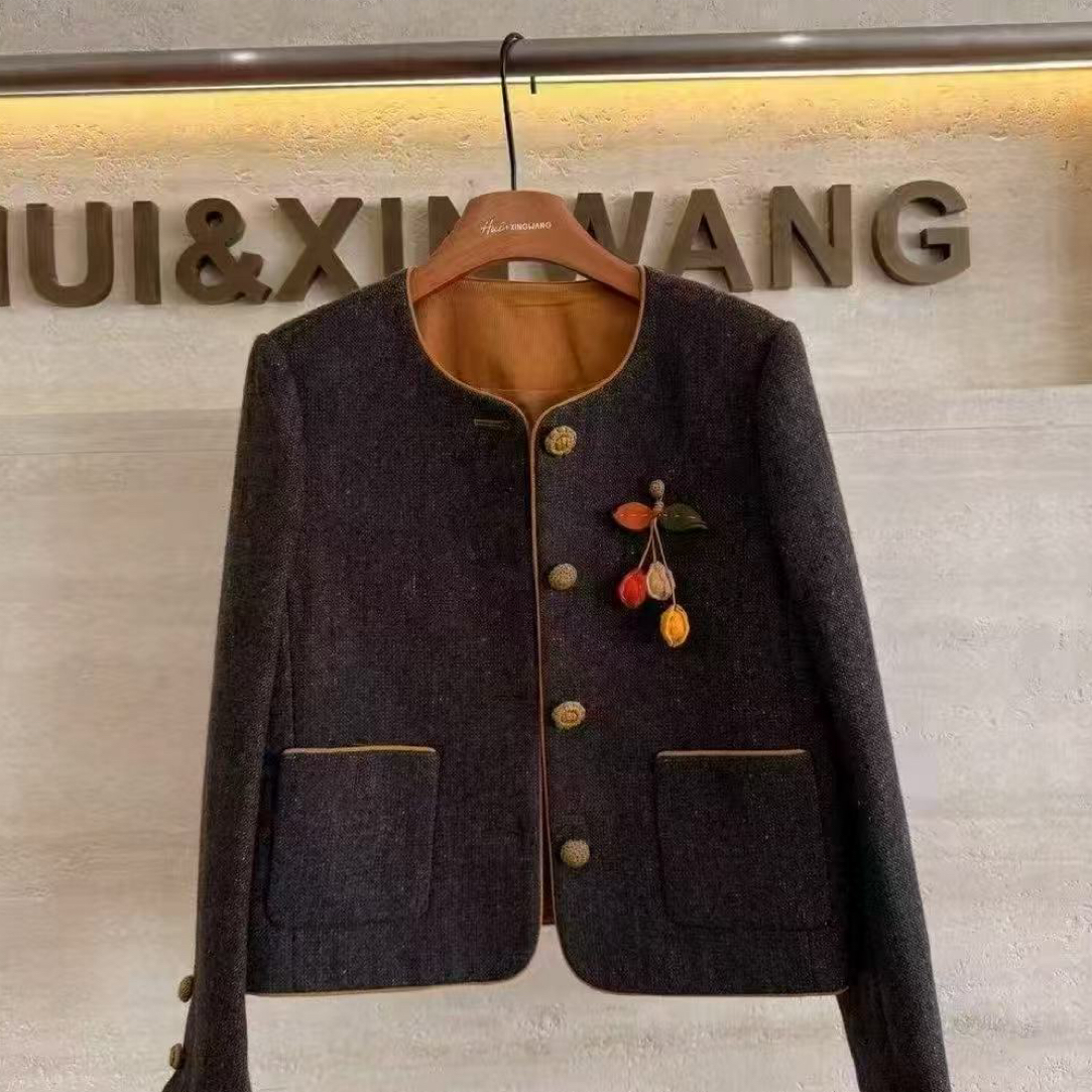 67130hui家毛呢小香风外套