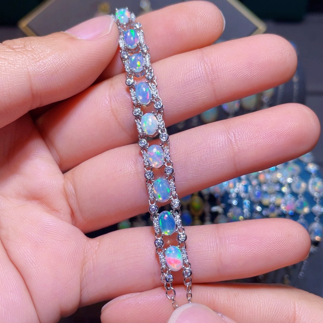 欧泊手链）银S925镶嵌哈****u