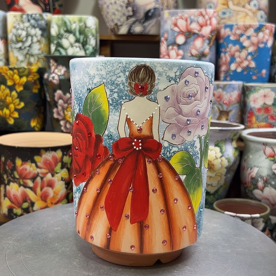 景德镇陶瓷花盆景德镇陶瓷花盆