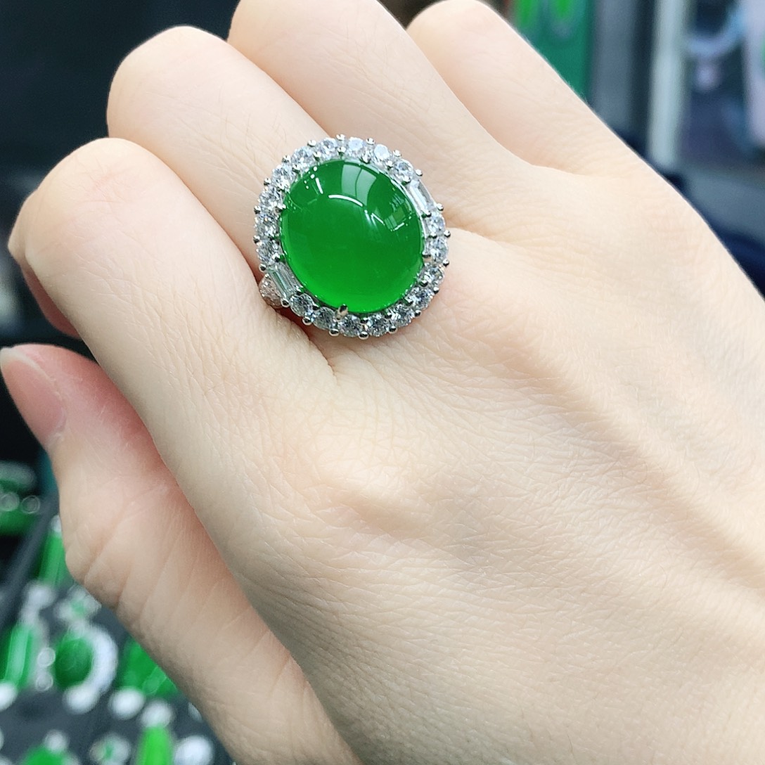 银S925镶嵌戒指玛瑙/玉髓