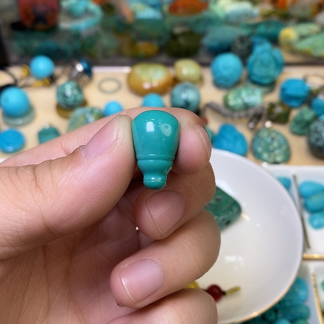 麦***絮绿松石未镶嵌三通