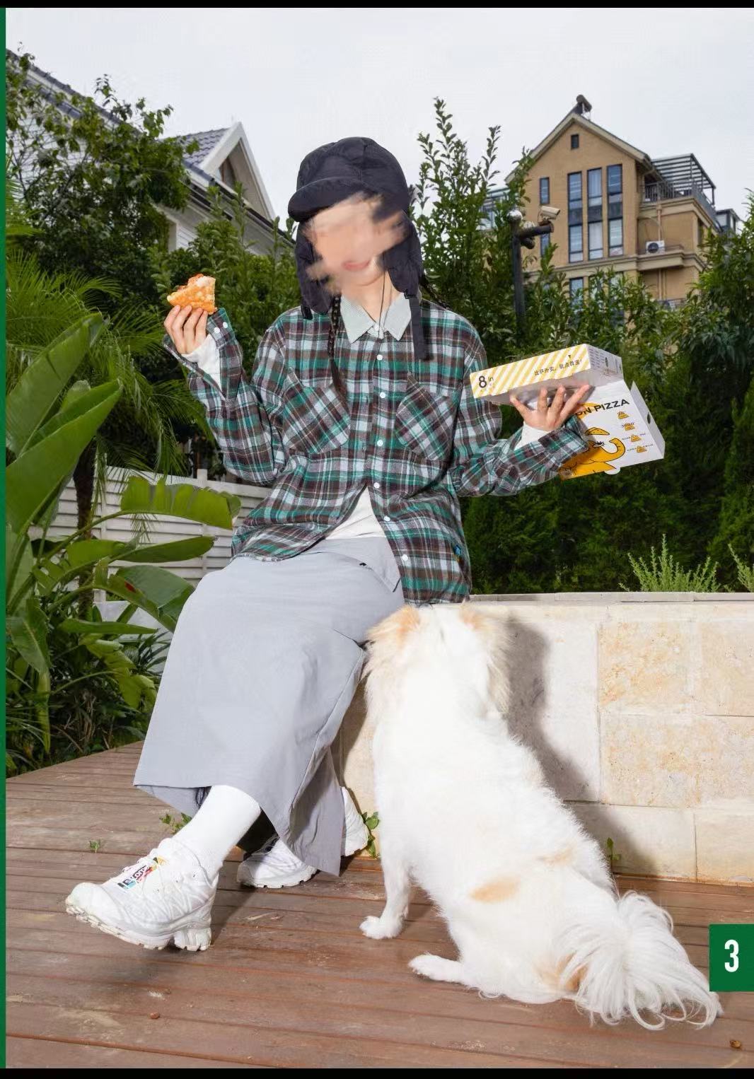 MOOD.甜美风格子polo长袖~~