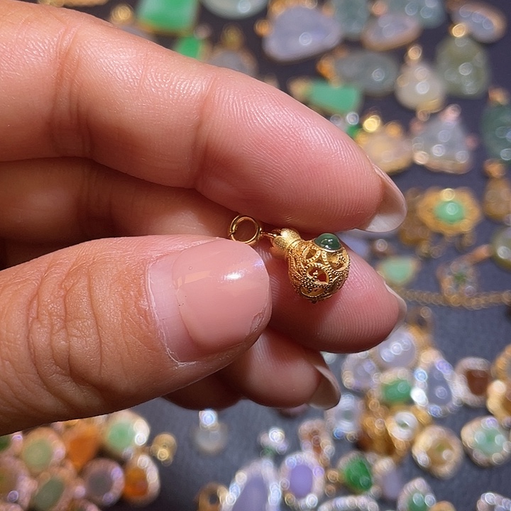 翡翠银S925镶嵌颈饰