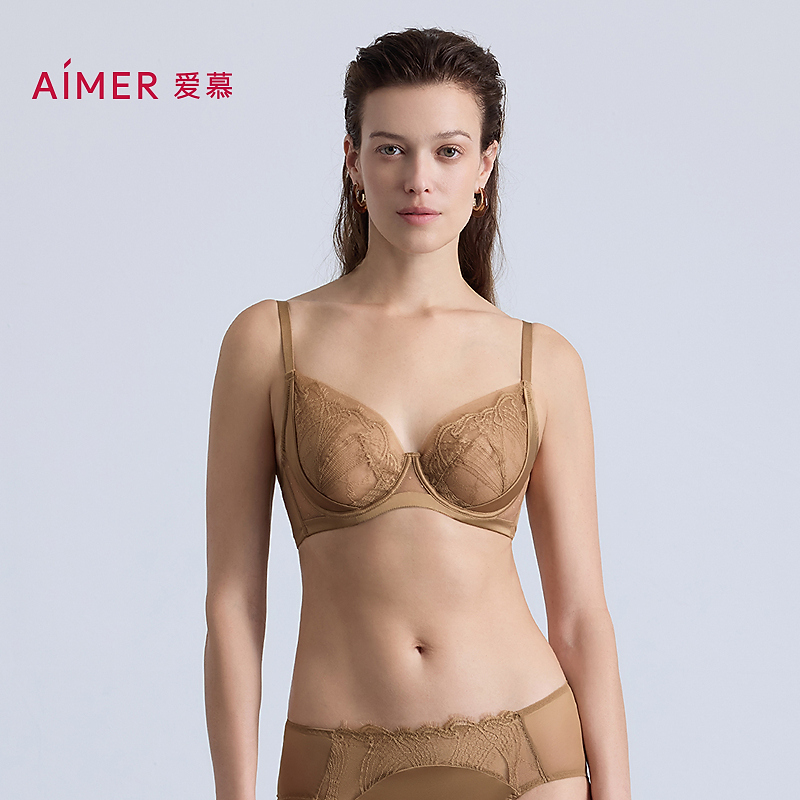 爱慕25AW丝羽3/4软托薄杯文胸AM13B952