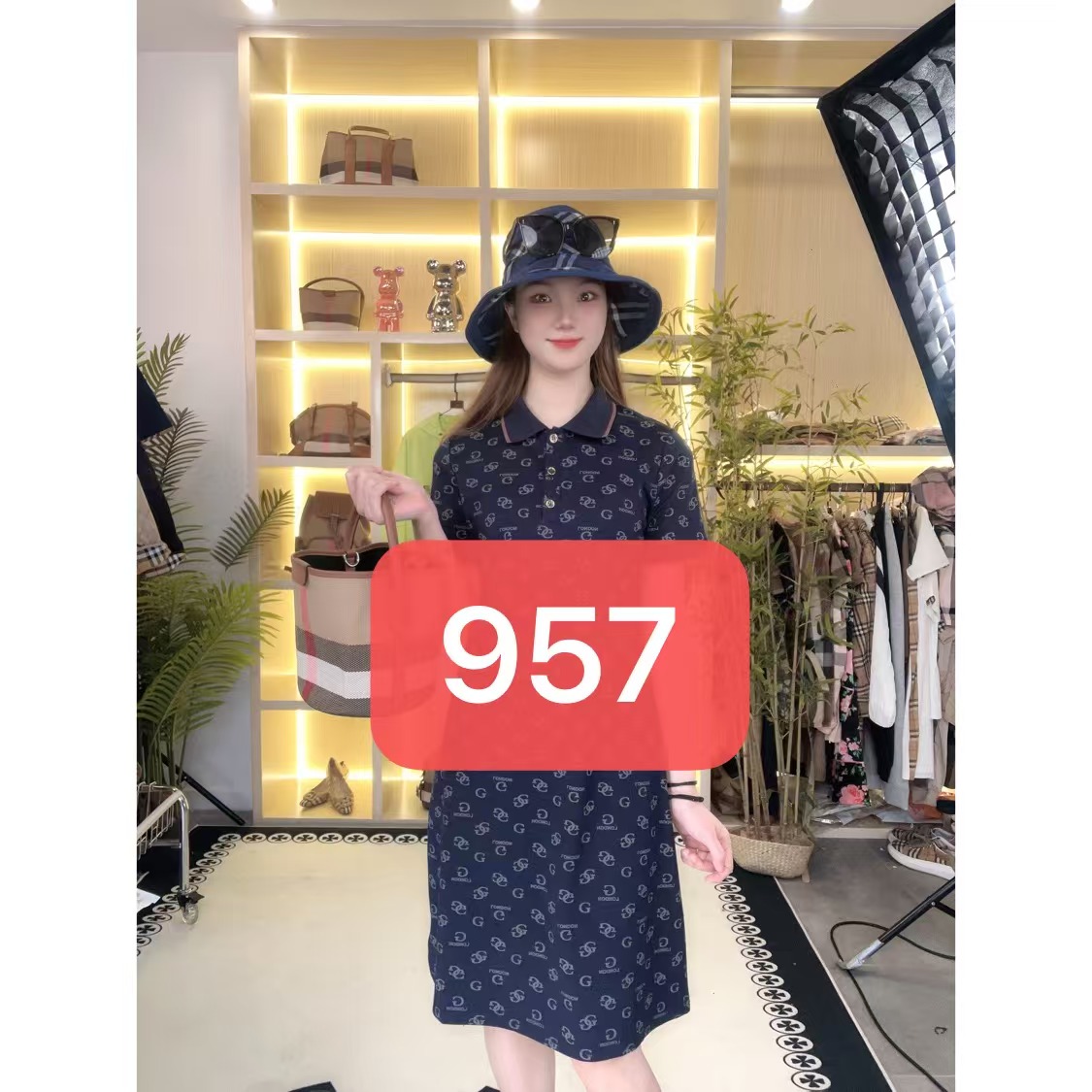 957-经典印花连衣裙