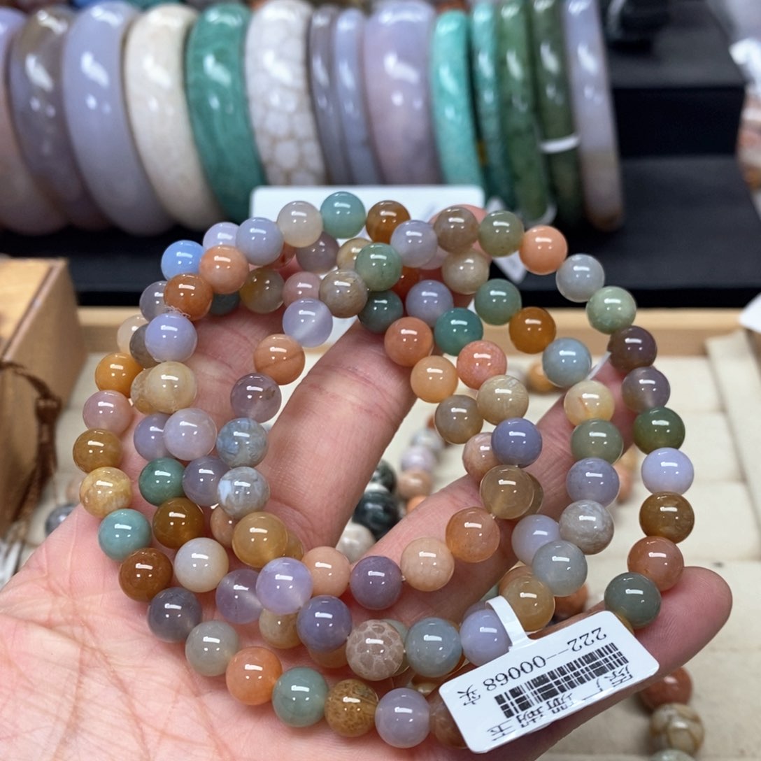 硅化珊瑚（珊瑚玉）手链未镶嵌066