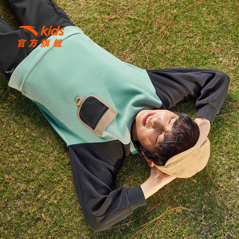 【年终大促】流光风安踏男大童舒适柔软户外休闲卫衣儿童衣服秋冬款