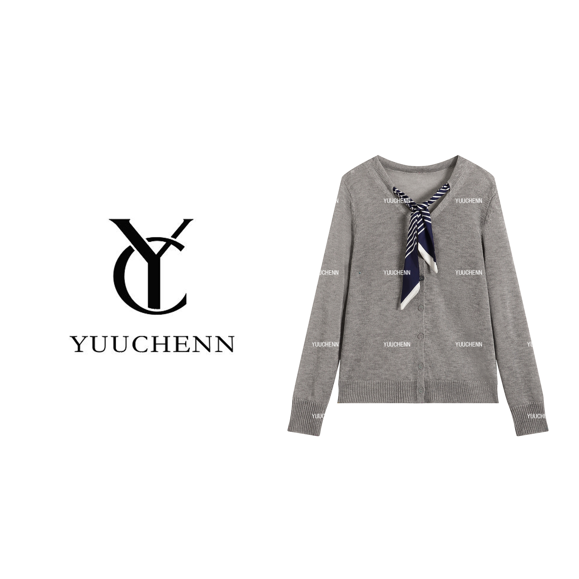 YUUCHENN 毛针织衫不褪色秋季套头长袖上衣针织25C-W988