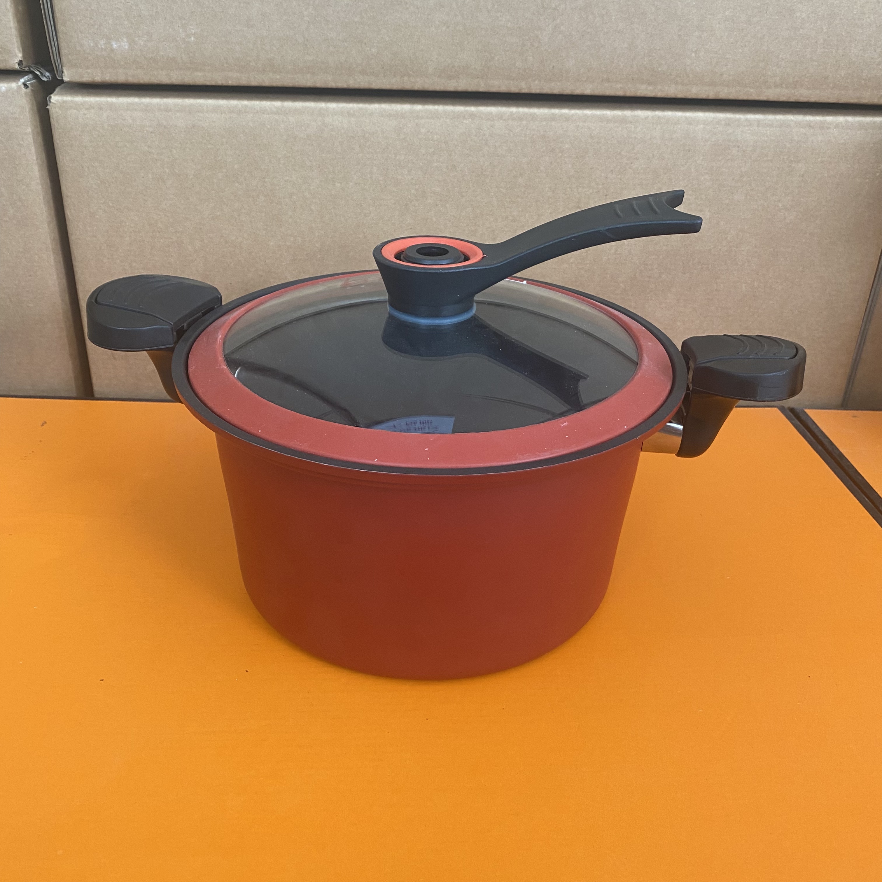 红满堂珐琅微压锅防烫汤煲汤大容量不粘锅家用电磁炉通用汤锅平底