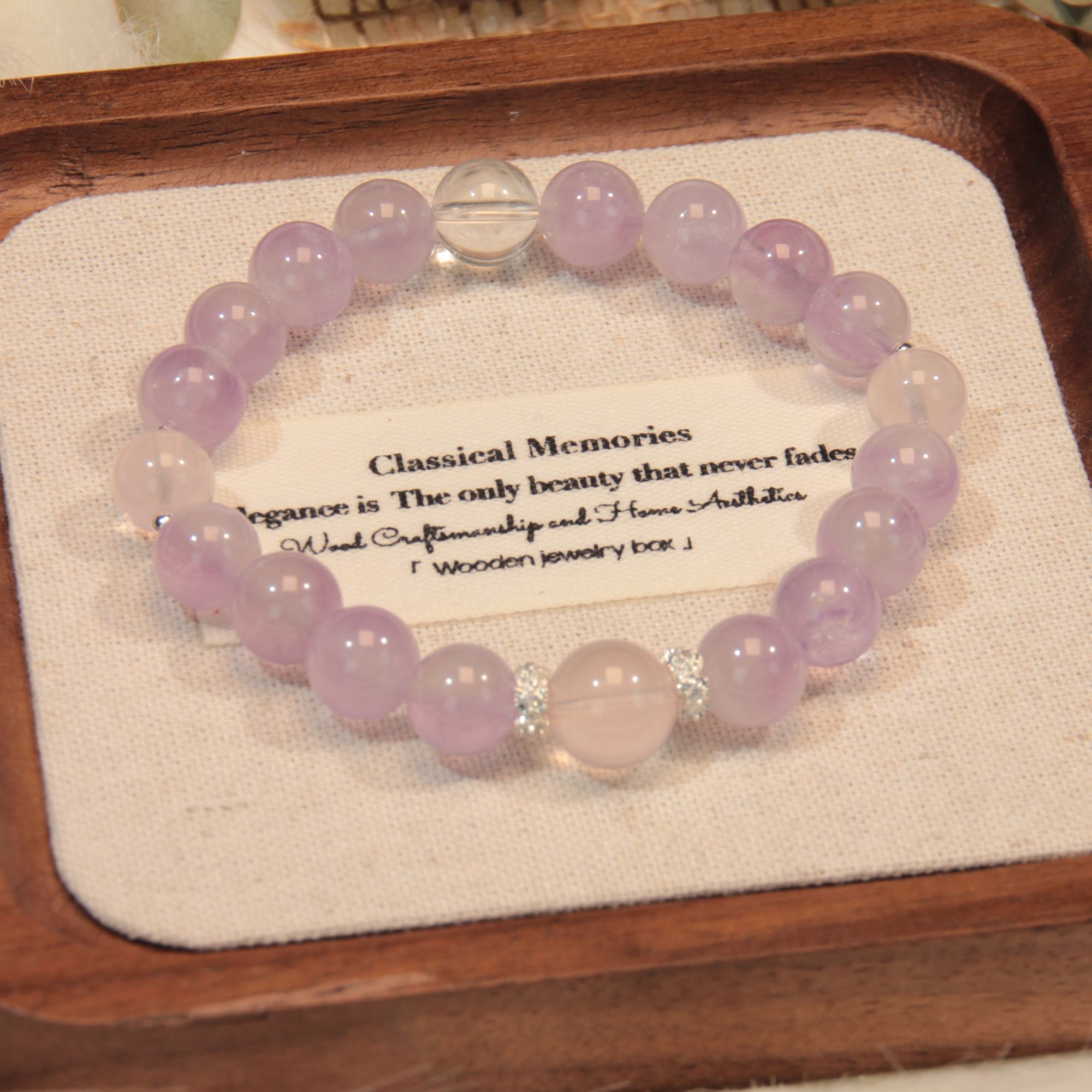 【莫奈花园】天然紫水晶手串原创设计手链 多样性发其一s1117