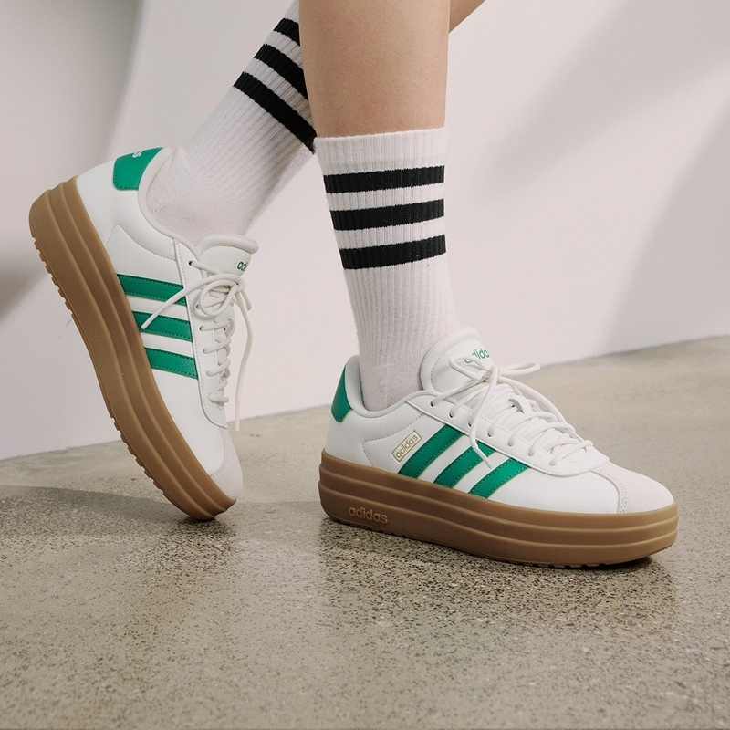 双旦礼遇「T头鞋」阿迪达斯厚底复古德训鞋 VL COURT BOLD JI1788