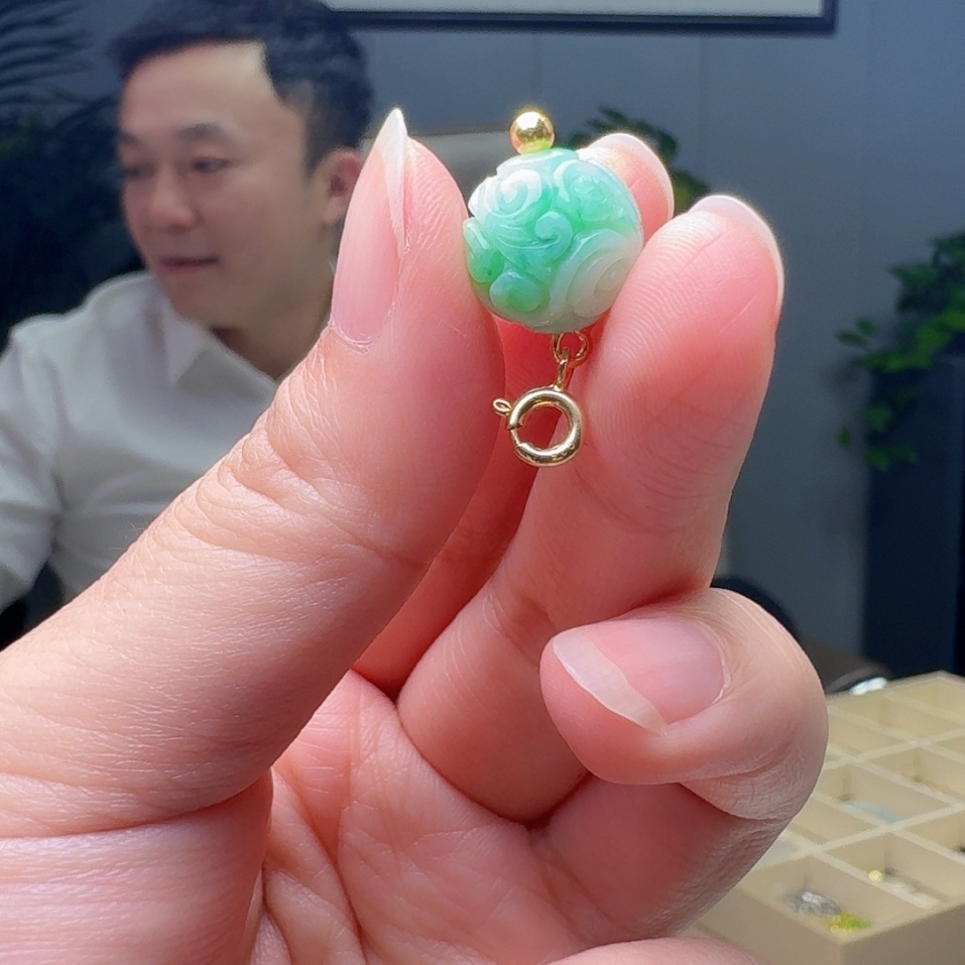 翡翠银S925镶嵌吊坠(不含链)多样性发货其一