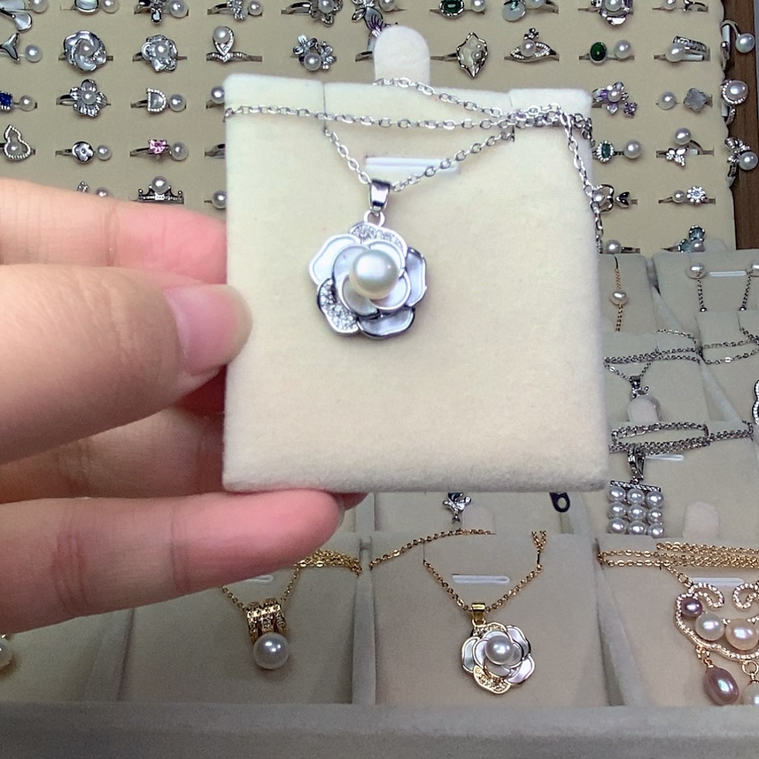 耳饰淡水珍珠银S925镶嵌