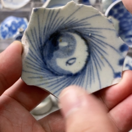 瓷片现代瓷器青花瓷片