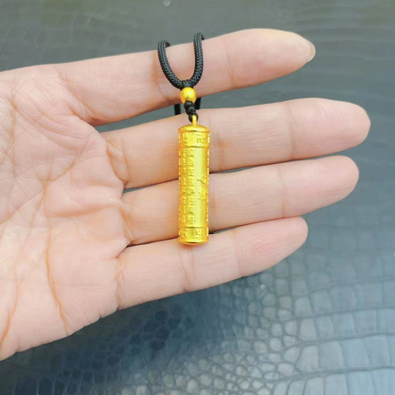 合金布艺吊坠 精品心经柱吊坠