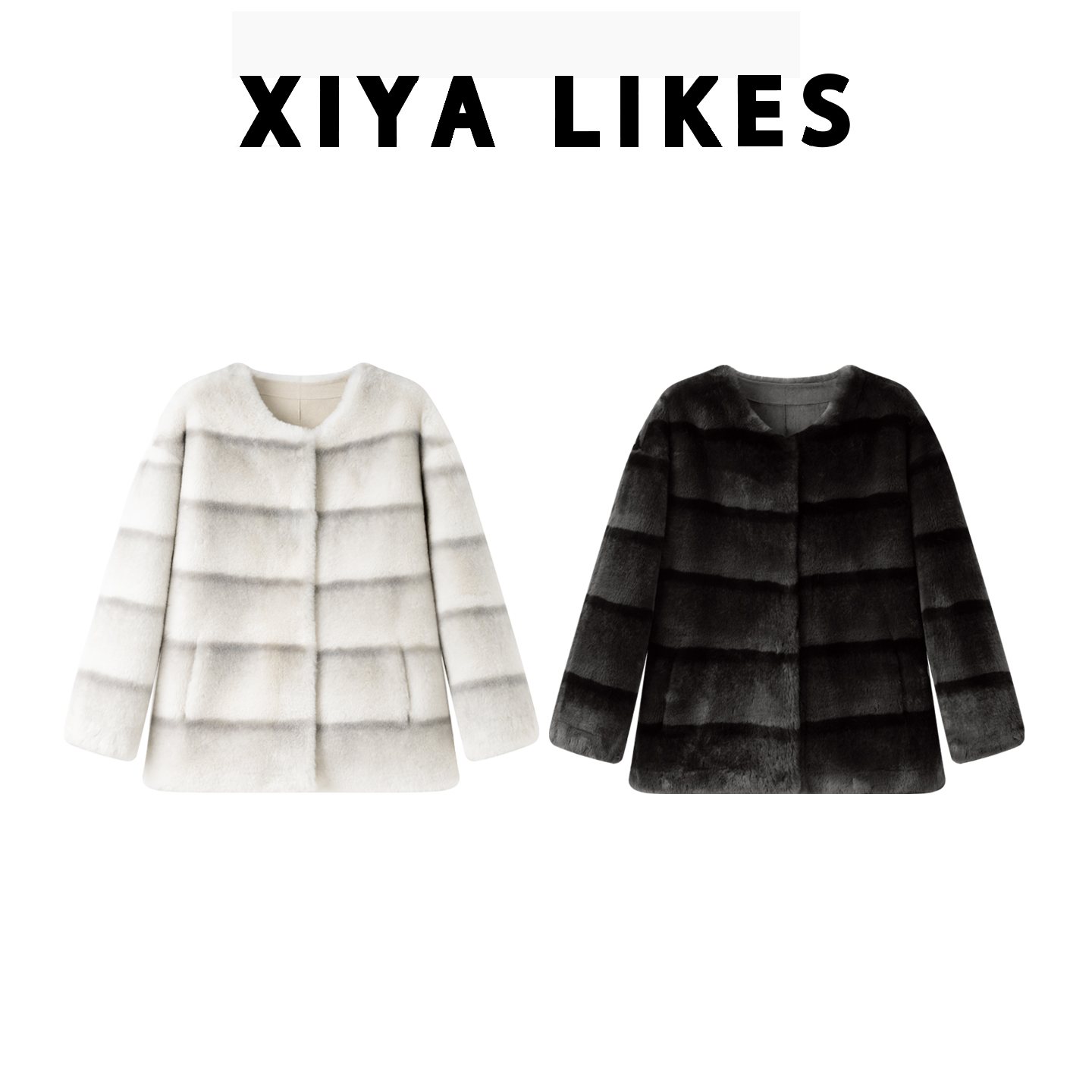 XIYA LIKES【冰岛之恋】2025时尚冬季新款毛毛皮草外套xyW512020