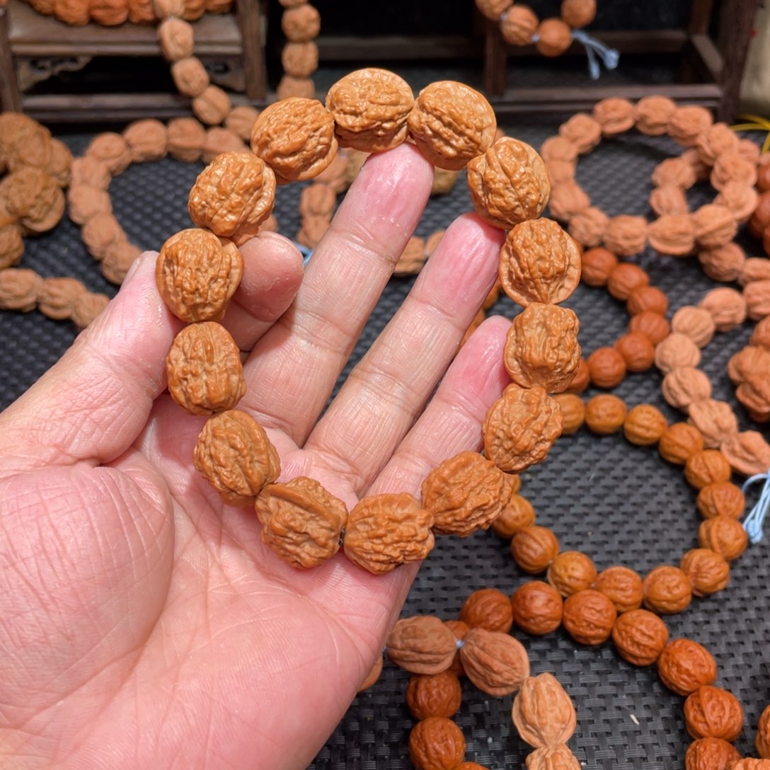文玩核桃手串 原生态 嵩山老树 蛤蟆头