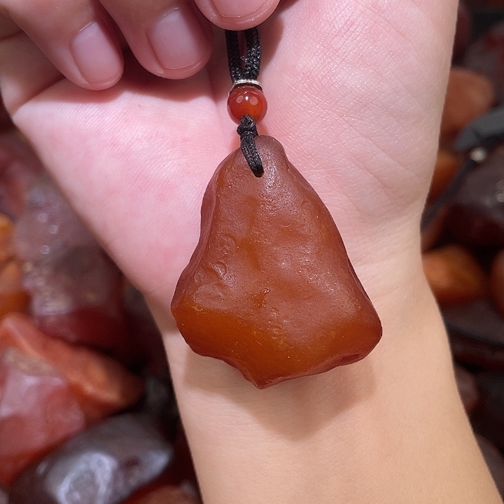 裸石琥珀未镶嵌海漂吊坠