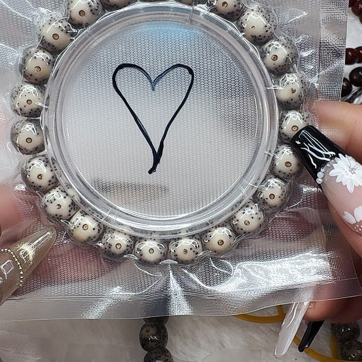 星月菩提手串346殿堂卡姿兰大眼睛星月黑灰10桶单圈