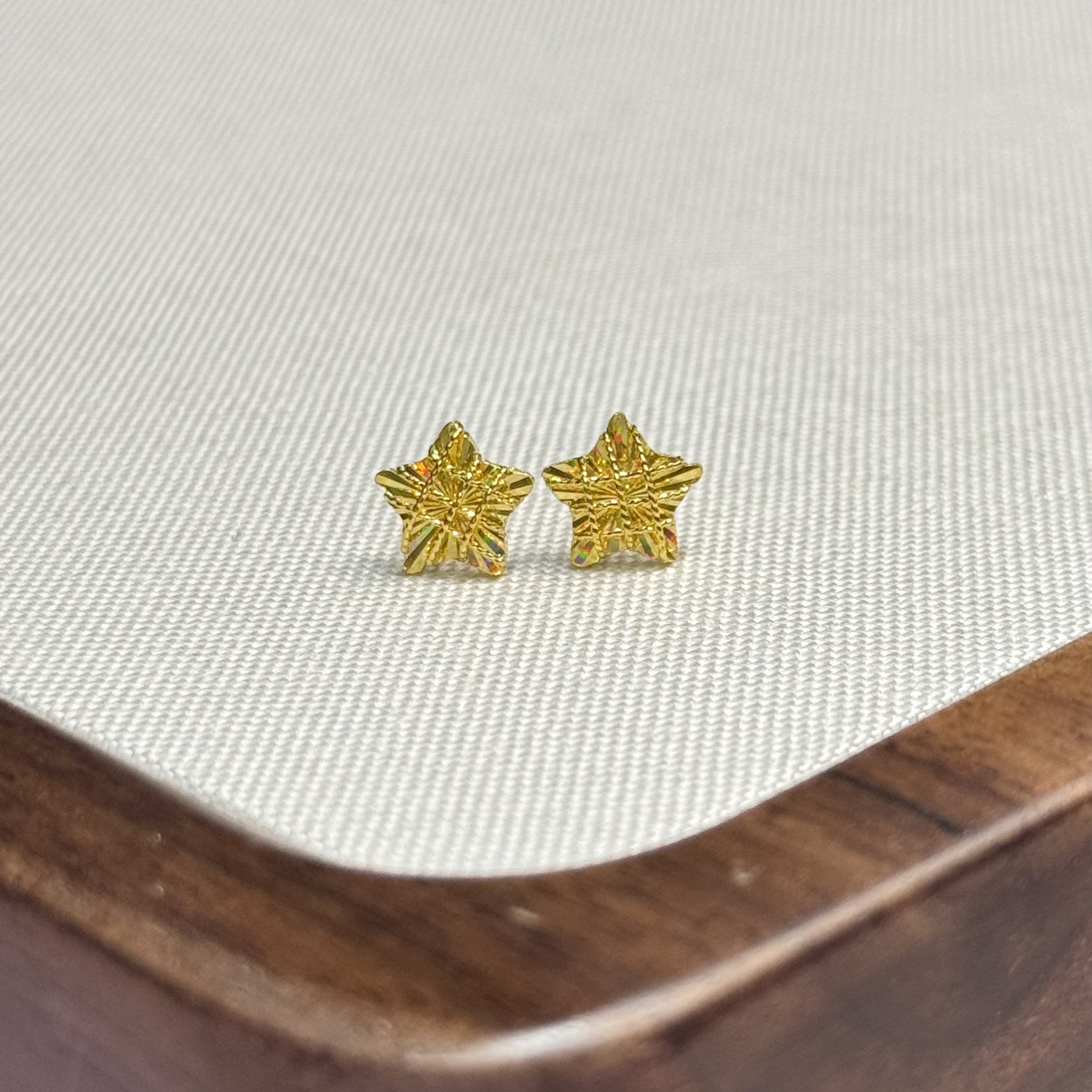E【幻彩星星耳钉】-足金999精工5耳饰