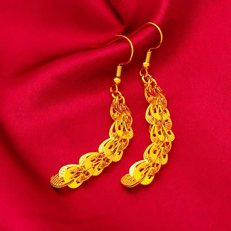 铜合金耳饰 铜合金 凤尾耳钩（57038）